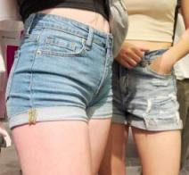 JB Teens In Shorts Shopping