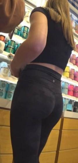 Sexy Blonde Daugther In Camo Leggings