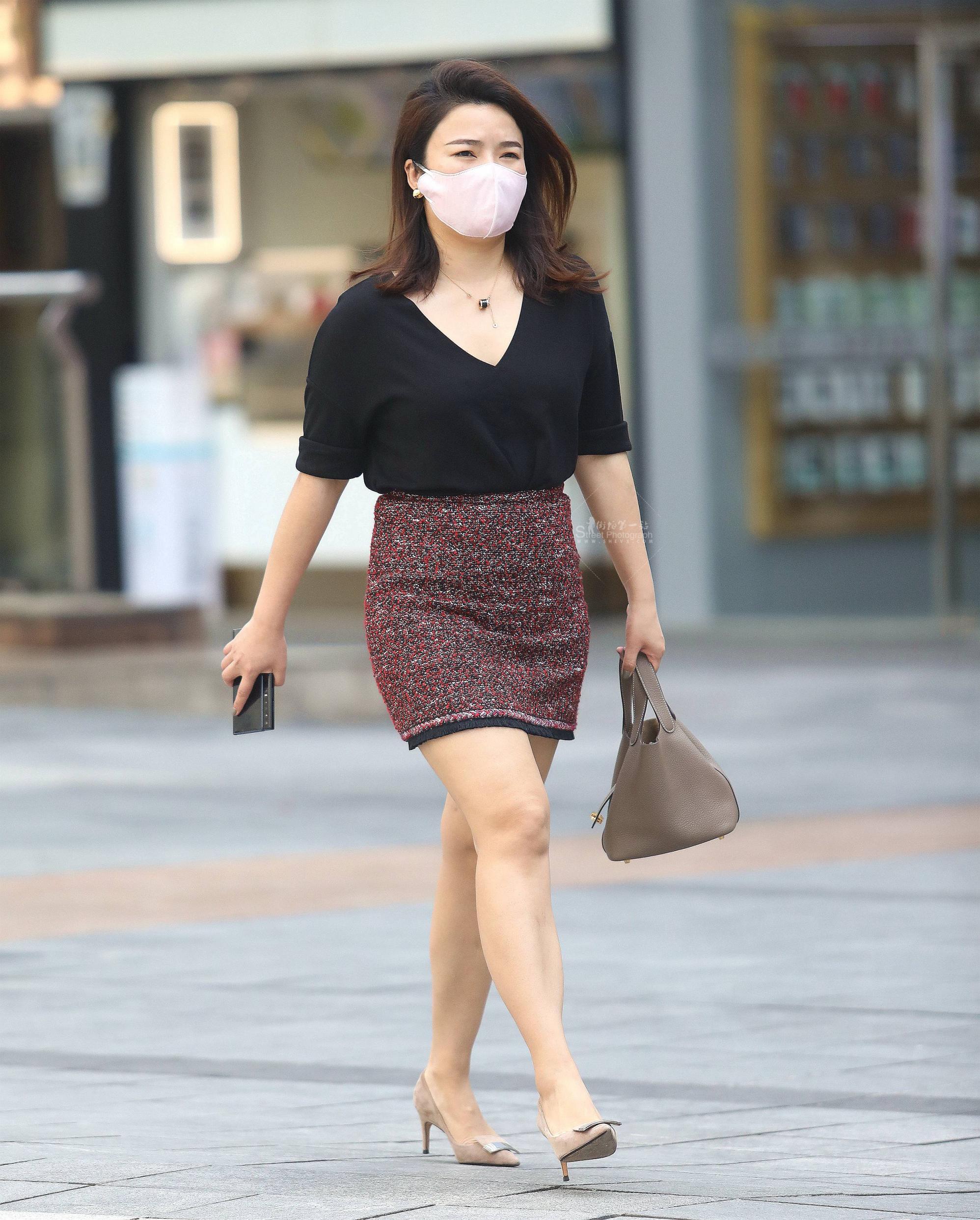 高跟街拍包臀裙shaofu