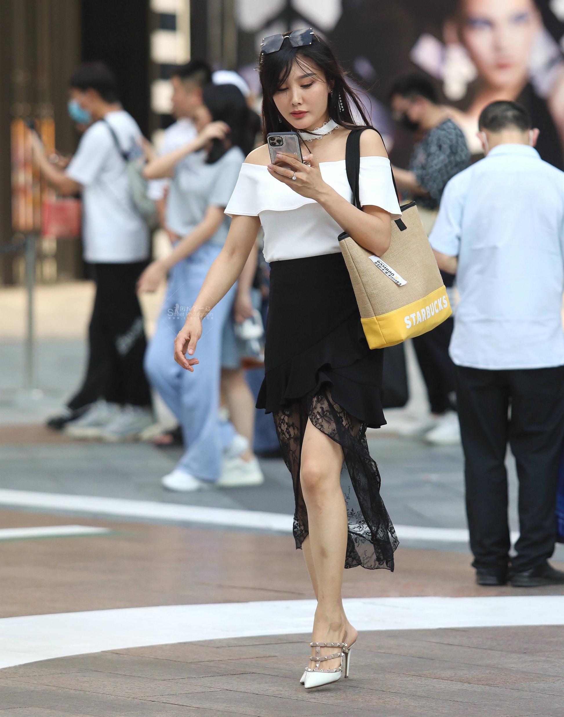 气质街拍高跟shaofu