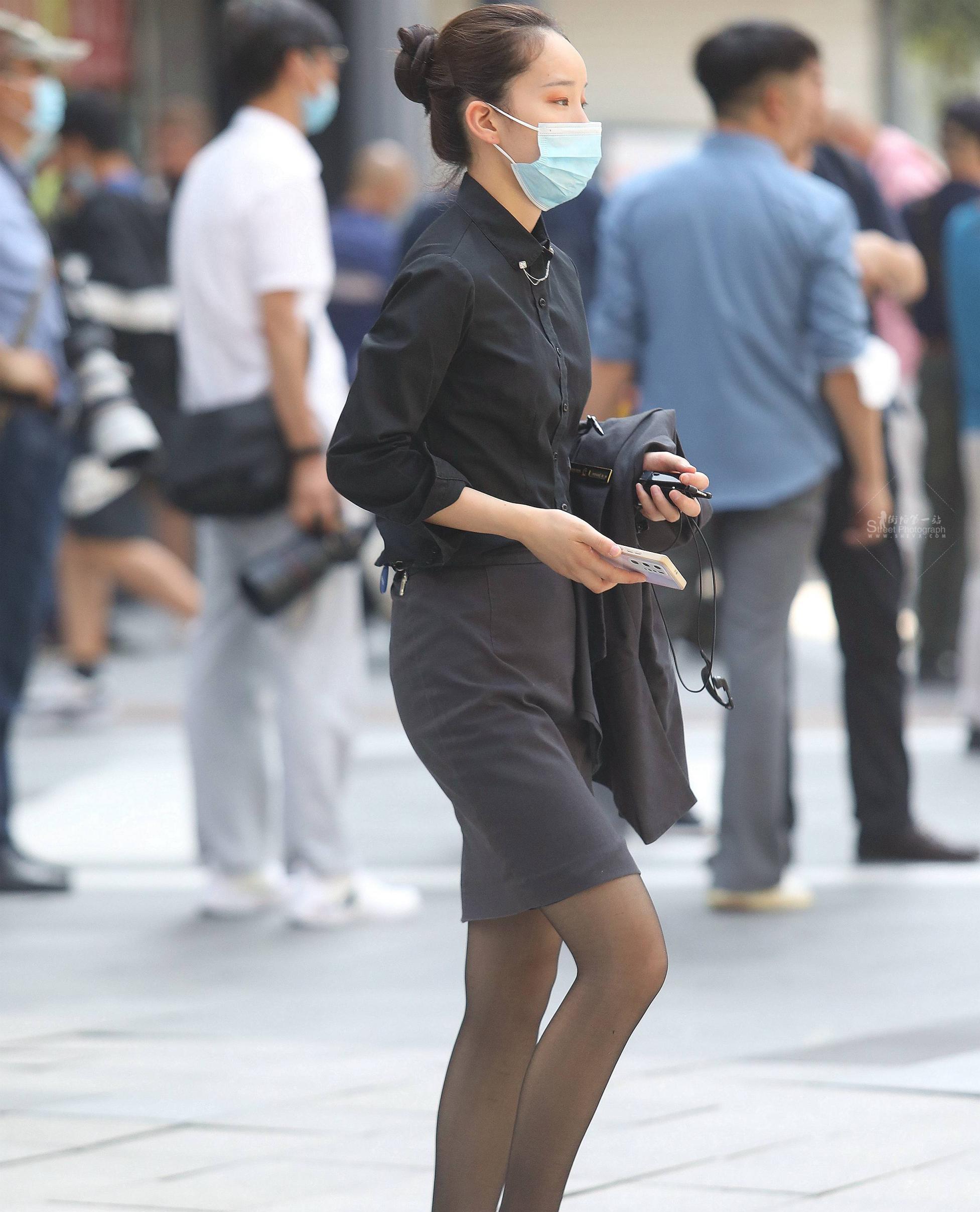 黑丝街拍OL