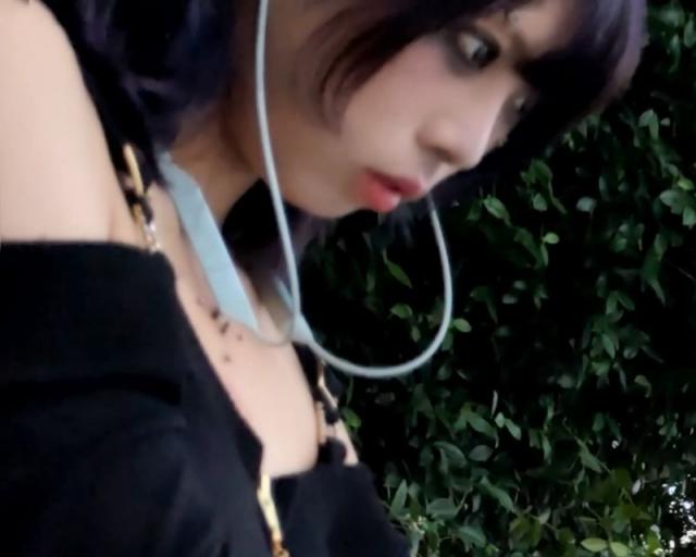 【独家原创】瘦美肩少女的哥特风细肉腿